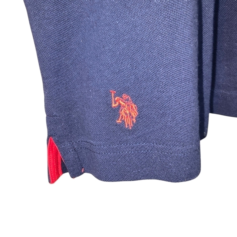U.S. Polo Assn. Diagonal Stripe Pique Polo Shirt Blue & Red NWT Size XL - Picture 9 of 15